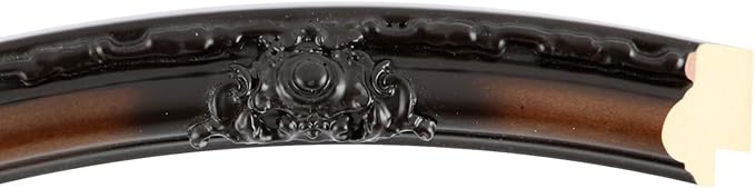 OVALCREST Rectangle Beveled Wall Mirror for Home Decor - Jefferson Style - Walnut - 20x26 Outside Dimensions