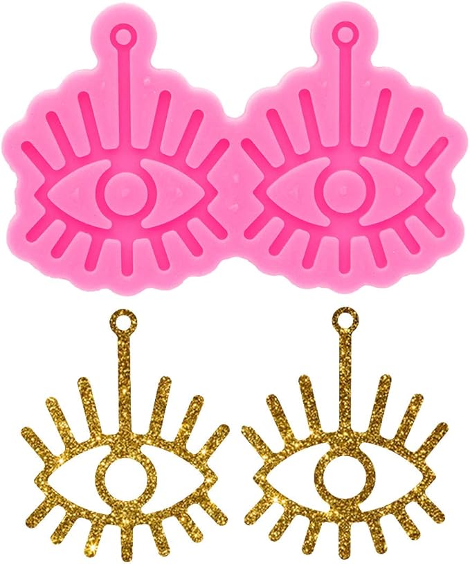 Eye Shape Resin Earring Mold Silicone Resin Jewelry Molds Epoxy Resin Casting Molds for Women Earring Crafts DIY Necklace Pendant Resin Mold