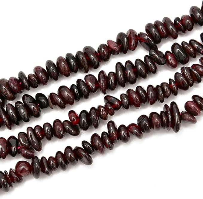 Gemstone Chips Natural Red Garnet 3-5mm Healing Crystals Waist Bracelets Necklace Kit Irregular Stone DIY Crafts Design Jewelry Making Approxi 32 inch