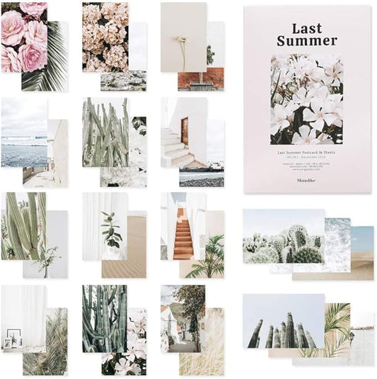 Monolike Last summer Single cards - mix 36 pack, a Single card with a picture of a past summer day