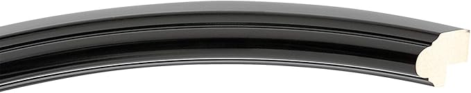 OVALCREST Oval Beveled Wall Mirror for Home Decor - Saratoga Style - Gloss Black - 20x26 Outside Dimensions