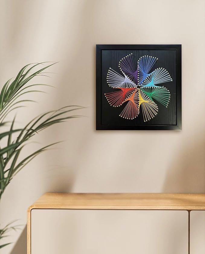 THOUDONER DIY 3D String Art Crafts Kit for Adults Beginner Unique Gift,Windmill(11.8inch*11.8inch).
