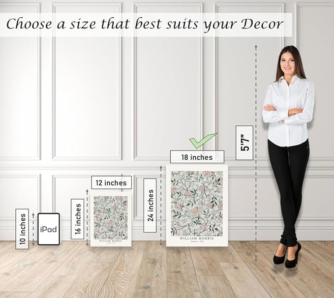 Induslyfe Large Framed Sage Green Vintage Wall Art Canvas Decor Set of 3, Matisse Wall Art Prints Poster Mid Century Modern Art, Aesthetic Floral Botanical wall art, bedroom living room bathroom 18x24