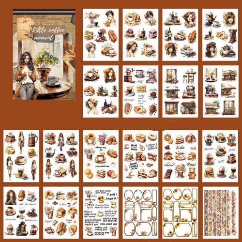 Alideco 20pcs Vintage Scrapbook Stickers Europe and The United States Figure Flowers Sticker Book for Adults Sticker journaling Stickers for Scrapbooking (xiaokayike) by Alideco