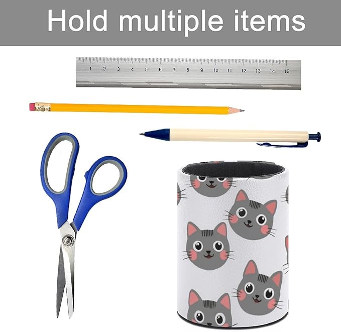 Pen Holder Stand For Desk, Pencil Pen Holder Cup, Desktop Stationery Organizer, Waterproof Multifunctional Office Supplies Cat