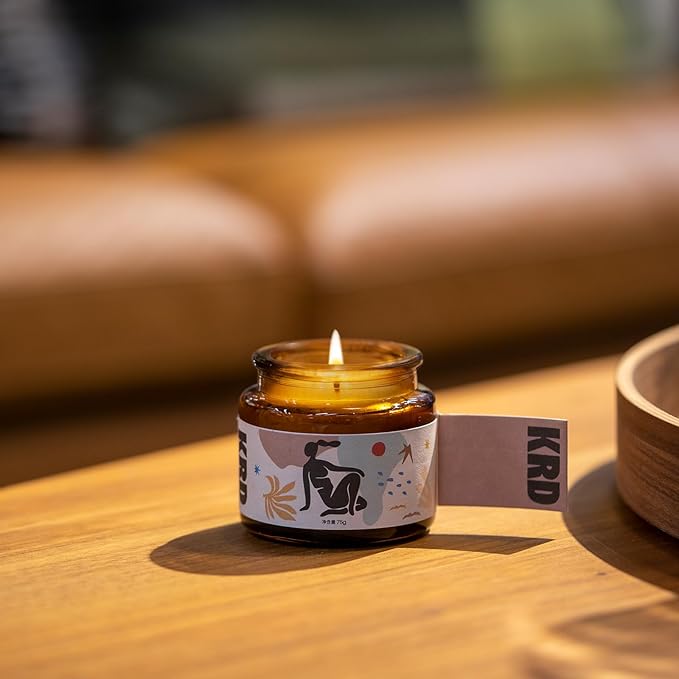 KRD 3X Strong Scented Candles Set, 6 * 2.5oz Coconut Soy Wax, 20H Clean Burn, Birthday & Christmas Candle Gift, 6 Scents