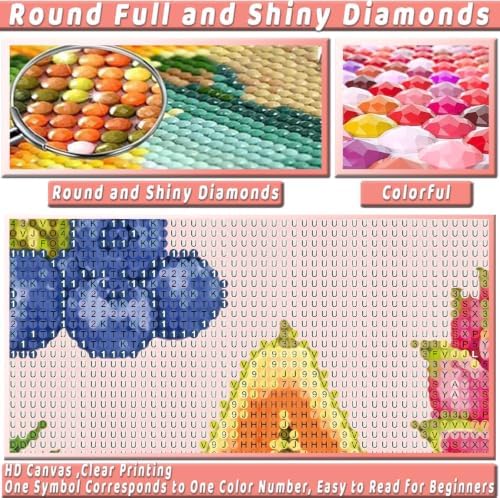 Pink Fruit Diamond Art Kits for Adults Diamond Painting Kit for Beginner - Image 6