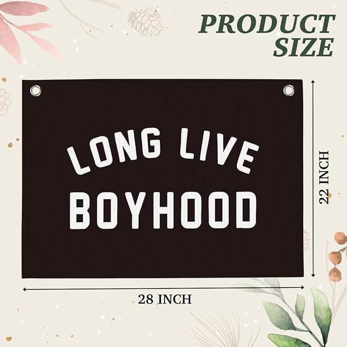 Black Live Boyhood Boys Room Playroom Wall Decor Vintage Sports Decor for Nursery Playroom Kids Bedroom Dorm Toddler Decorations 22x28 Inch