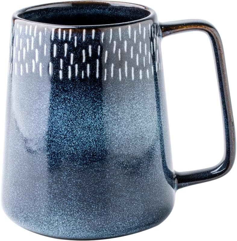 24 OZ, Large Ceramics Coffee Mugs with Handle, Extra Large Tea and Coffee Cup for Office and Home，Microwave and Dishwasher Safe,For Gift and Present(Starry Night Blue) by Unknown