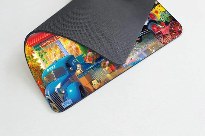 Square Mouse Pad Rural Area,Gaming Mouse Pads for Desk,Soft Computer Waterproof Non-Slip Mouse Mat