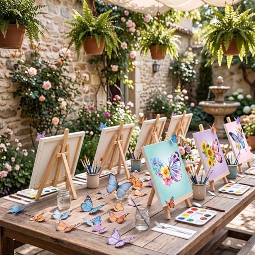 Marspark 12 Set Butterfly Pre Drawn Canvas Pre Printed Canvas Set - Image 5
