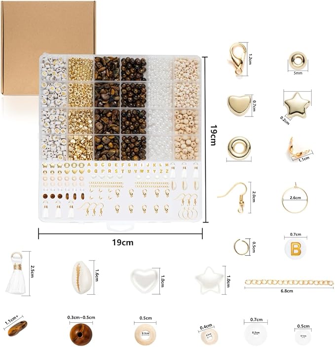 Xylise Jewelry Making Supplies Kit Natural Stone Beads for Irregular Natural Stone with for DIY Craft Bracelet Necklace Earrings for Adults (Tiger's Eye)
