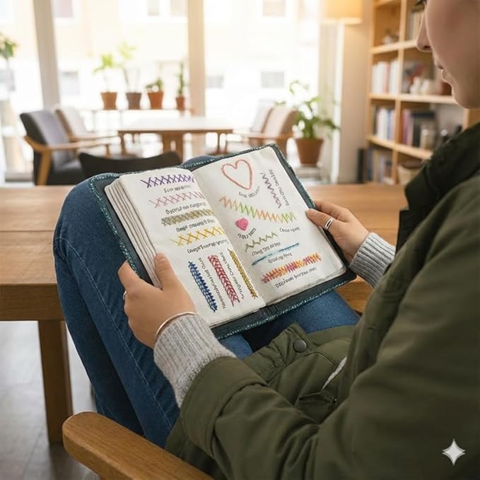 2026 New Beginner Embroidery Stitch Book Kit, Complete Toolkit with 106 Patterns and Tutorials, Perfect for Adults and Craft Enthusiasts,Beginner-Friendly