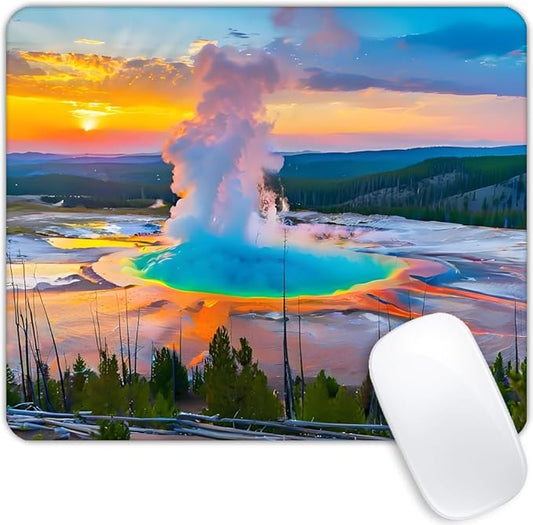 Square Mouse Pad Natural Landscape,Gaming Mouse Pads for Desk,Soft Computer Waterproof Non-Slip Mouse Mat