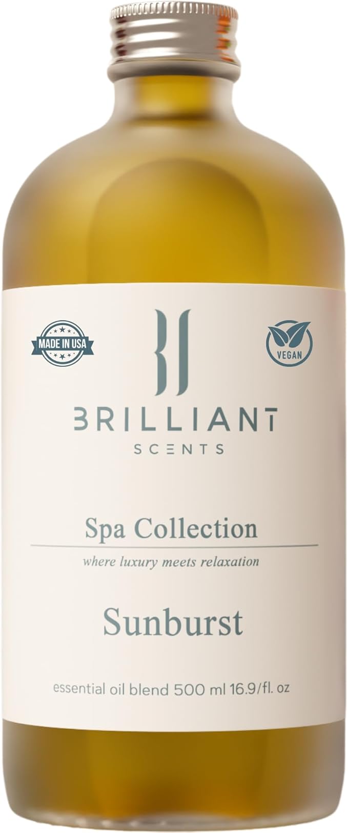 Brilliant Scents Sunburst Fragrance Oil 500ml - Premium Diffuser Oil for Home, Office, Hotels - Long Lasting, Plant-Based, Meets IFRA Standards, USA-Made - Orange, Raspberry, Moss