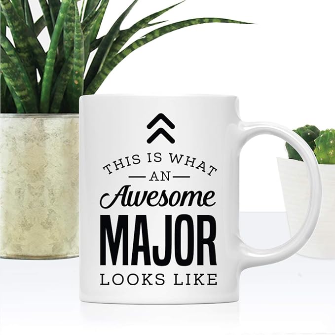 Andaz Press 11oz. Ceramic Coffee Tea Mug Thank You Gift, This is What an Awesome Major Looks Like, 1-Pack, Birthday Christmas Gift Ideas Coworker Him Her, Includes Gift Box