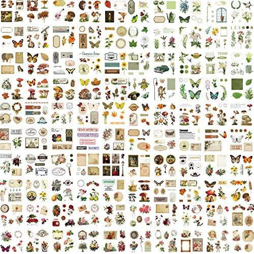 510PCS Plants Floral Scrapbook Stickers Kit Vintage Flower Sticker - Image 2