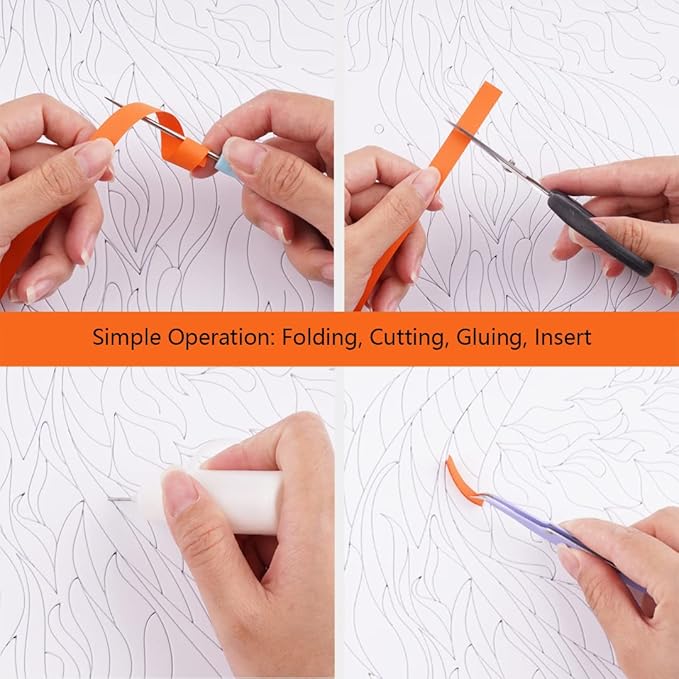Uniquilling Quilling Kit, Paper Quilling Kits, 16 * 20-in Phoenix Paper Filigree Kits with Quilling Tools& Using Manual, DIY Quilling Artwork Modern Wall Art for Living Room