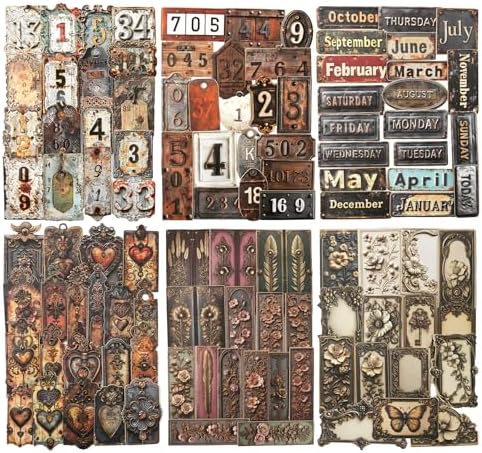 120 Pcs Vintage Label Stickers for Scrapbooking and Journaling by Auriicleaf