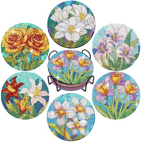Leatrice 6 Pcs Diamond Art Coasters Small Diamond Painting Kits for Adults by Leatrice20240713