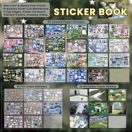 72 Sheets Dreamcore Aesthetic Sticker Book - Image 6