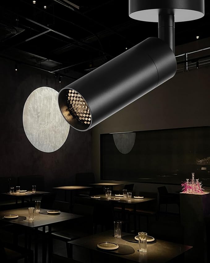 Led Modern Directional Spotlight, Zoomable Monopoint Ceiling Spot Light for Indoor Cafeteria Foyer Living Room Warm White