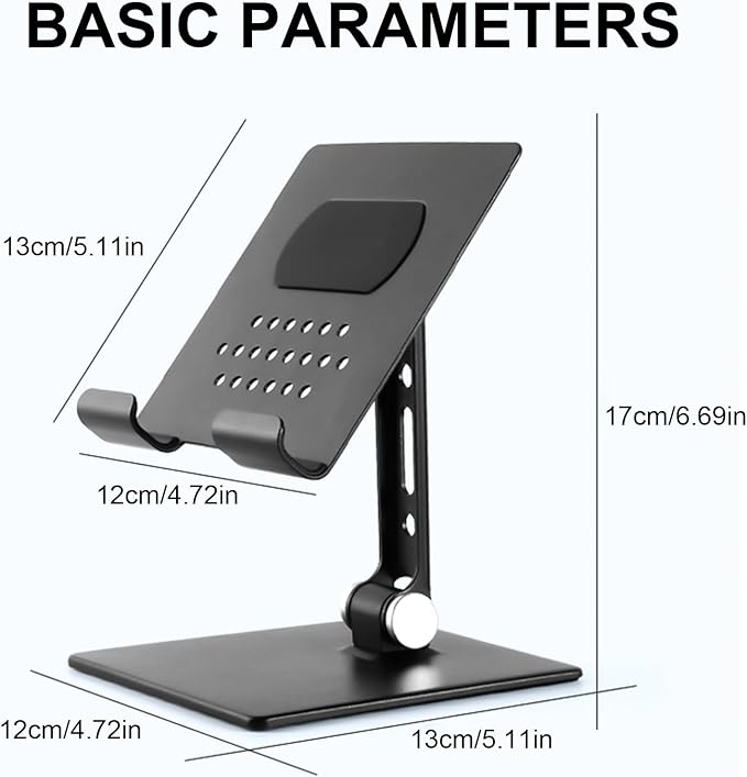 Rotating Mobile Stand Foldable Desktop Holder Adjust Holder for Devices Suitable for Work Study Travel Use Stable Stand