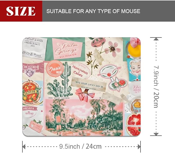 FashionPass Texture Mouse pad, Square Waterproof and Anti Slip Mouse pad for Office laptops
