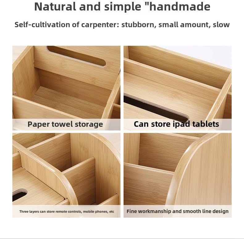 Wooden desktop storage box, office stationery storage stand, wooden pen holder - Image 5