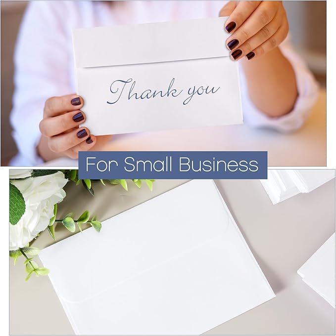 Fainne 1000 Pcs White Envelopes Self Adhesive Printable Envelope Bulk for Invitation, Wedding, Baby Shower, Photography, Thank Note, Postcard, Greeting Card, Mailing, Graduation (A2 5.75 x 4.375 Inch)