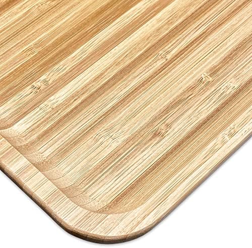 Bam&Boo Bamboo Serving Tray Natural Minimalist Rectangular (12.5” x 7" x 0.8") Coffee, Tea, Food, Drinks, Storage, Decor for Home, Kitchen, Bathroom - Image 6