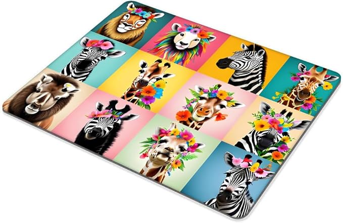 Square Mouse Pad Animal(2),Gaming Mouse Pads for Desk,Soft Computer Waterproof Non-Slip Mouse Mat