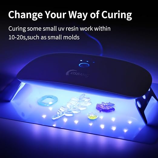 2 Pack UV Light for Resin, Large Size Foldable UV Resin Lamp and Mini Portable Light, Fast Curing and Light Weight UV Lamp, Resin Kits for Jewelry Making, DIY Craft