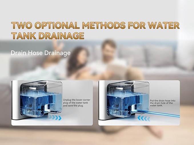 Home Dehumidifier with Drain Hose, (950 sq.ft) 95oz Quiet dehumidifier for Bedroom Bathroom, with Air Reusable Filter Indoor deshumidificador for Basement RV Closet