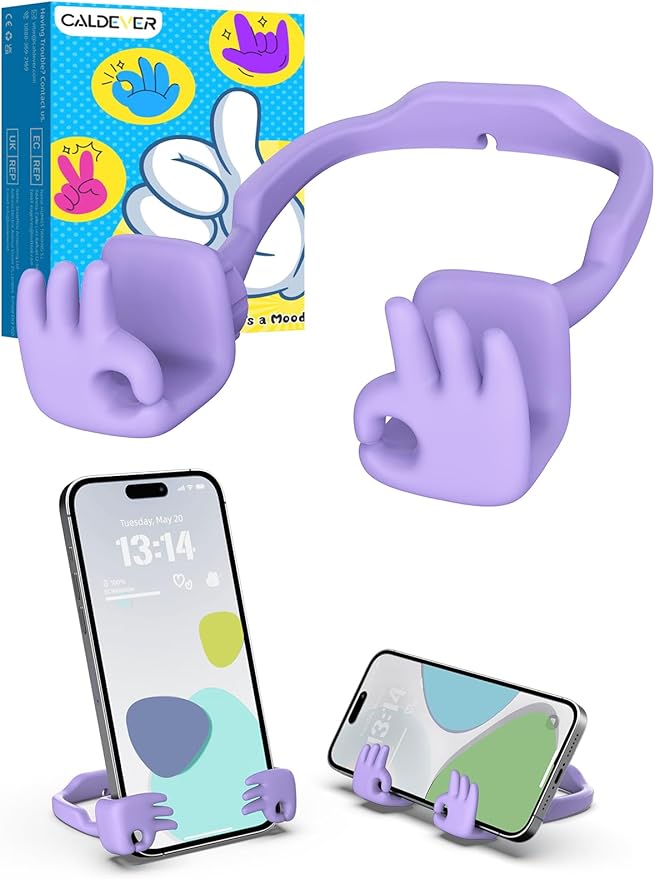 Christmas Stocking Stuffers for Teen Girls Women Kids: Funny Gifts OK Sign-Shaped Cell Phone Stand Phone Holder for Desk Teenage Adults Wife Mom Daughter White Elephant Gifts Unique Trendy Stuff Ideas