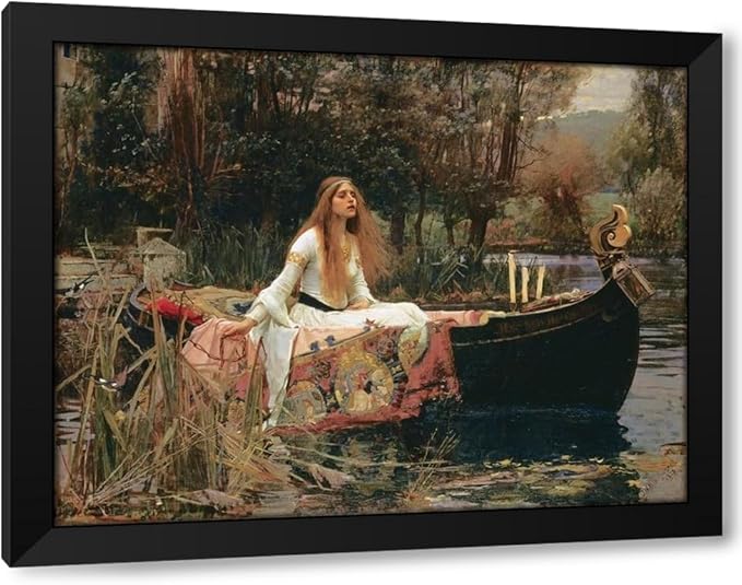 ArtDirect Waterhouse-The Lady of Shallot Custom Framed Art Print Giclee Print or Canvas Options with Various Sizes and Customization by Masters Collection