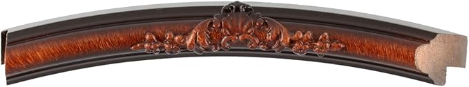 OVALCREST Oval Beveled Wall Mirror for Home Decor - Contessa Style - Vintage Walnut - 22" x 18"