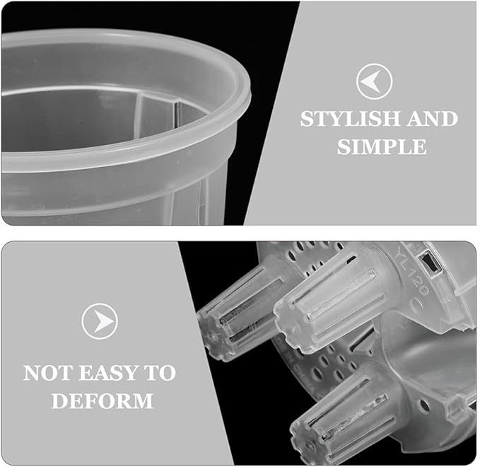 KESYOO Self-Watering Pots for Indoor Plants 5 Pieces Transparent Plastic Pots Water Tank 18 x 204 cm Self-Watering for Succulents and Orchids Easy and Easy Growing