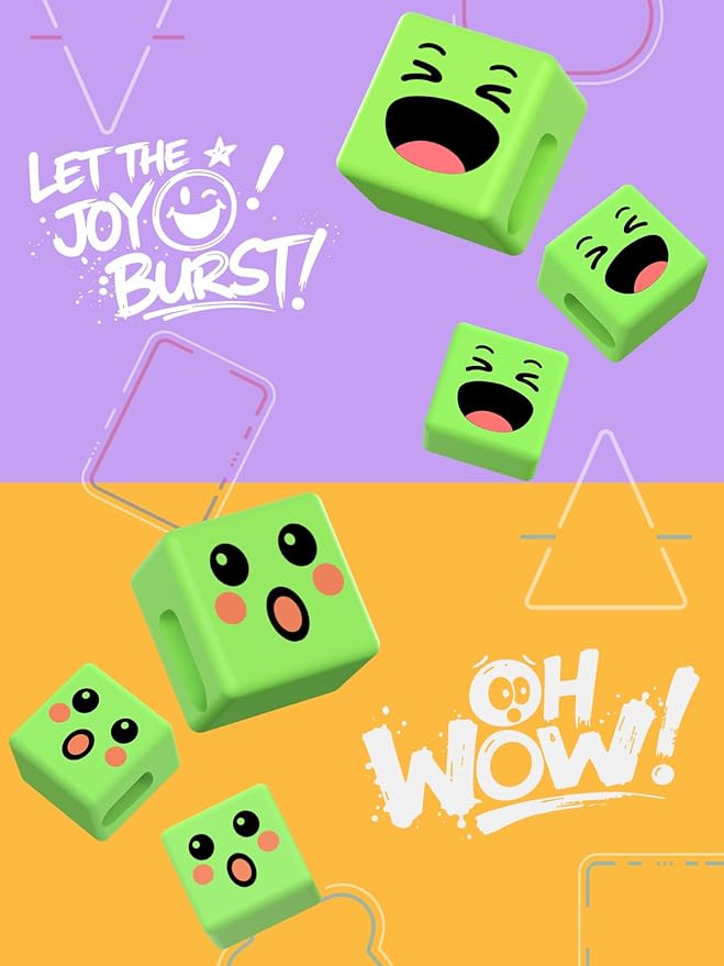Stocking Stuffers for Teens Girls Boys Adults Cell Phone Holder with Clip: Dual-Sided Mood Cubes Clips for Gesture Phone Stand Desk Accessory Cool Gadget Birthday Gifts for Men Kids Women Christmas