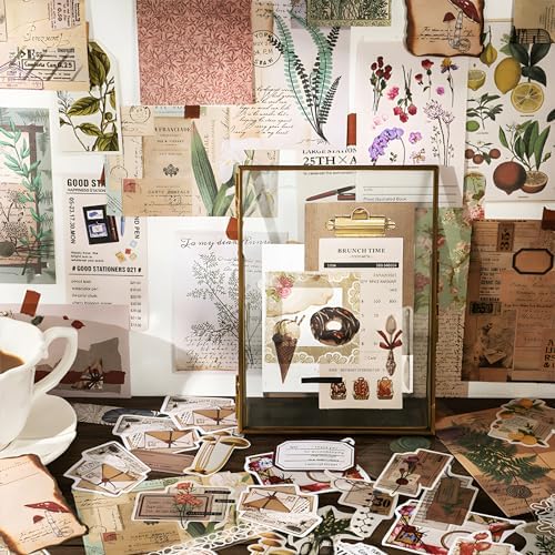 Teniinet 260 PCS Vintage Scrapbooking Supplies Kit for Beginners (Flowers) - Image 5