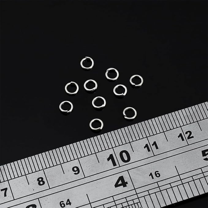 925 Sterling Silver Jump Rings 0.7x4mm 50pcs for Jewelry Making Findings