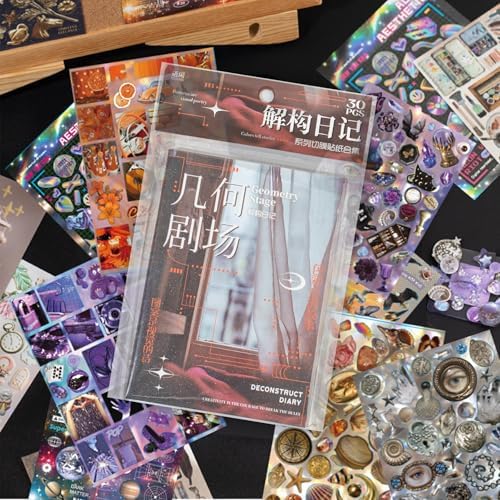 800+ Pcs Y2K Vintage Sticker Book - 30 Sheets Retro Cut-Out Stickers for Junk Journals & Scrapbooking | Ephemera Pack, Journaling Supplies, Craft Embellishments by JUNKJWBZ%7CPeelStickInspir