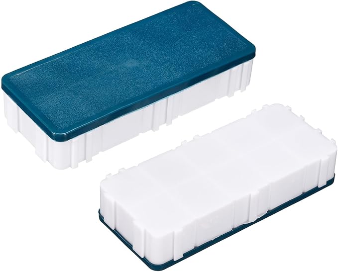PATIKIL 10 Compartments Paint Palette, Plastic Painting Tray Deep Saver Box Detachable with Soft Cover Art Supplies Storage Organizer for Watercolor Gouache Oil Paint Art
