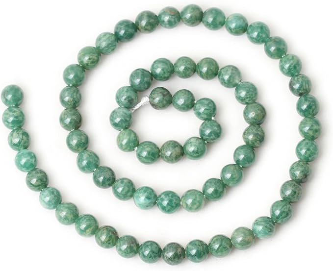 60PCS 6mm Natural African Jade Gemstone Round Loose Beads for Jewelry Making DIY Findings 1 Strand 15"