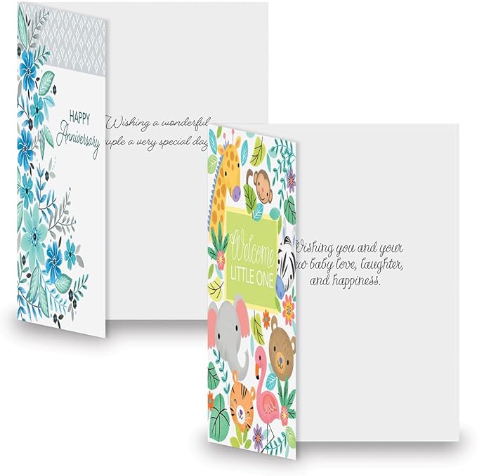 Current Thoughtful Wishes All Occasion Value Pack - 20 Cards With Envelopes, Celebration, Get Well, Sympathy, Birthday, Anniversary & Thinking of You Variety, Large 5" x 7" Assortment, 10 Design Set