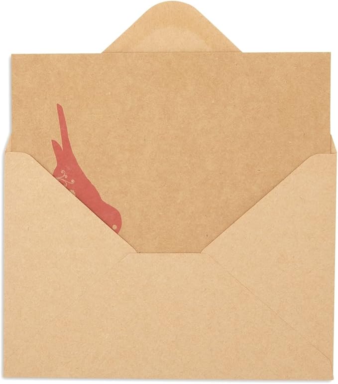 Best Paper Greetings Blank Note Cards with Bird Design - 4 x 6 In, Brown, 36-Pack, Rustic - Kraft Paper Notecards & Envelopes