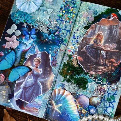 Alideco 180pcs Vintage Fantasy Fairy Tale Scrapbooking Paper for Adults Journaling Supplies, Decorative Paper for Junk Journals (fengdutonghua) - Image 5