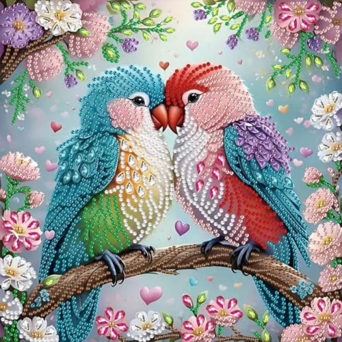 Two Birds Special Shape 5D Diamond Art Painting Kits for Adults 12 x 12inch by Unknown