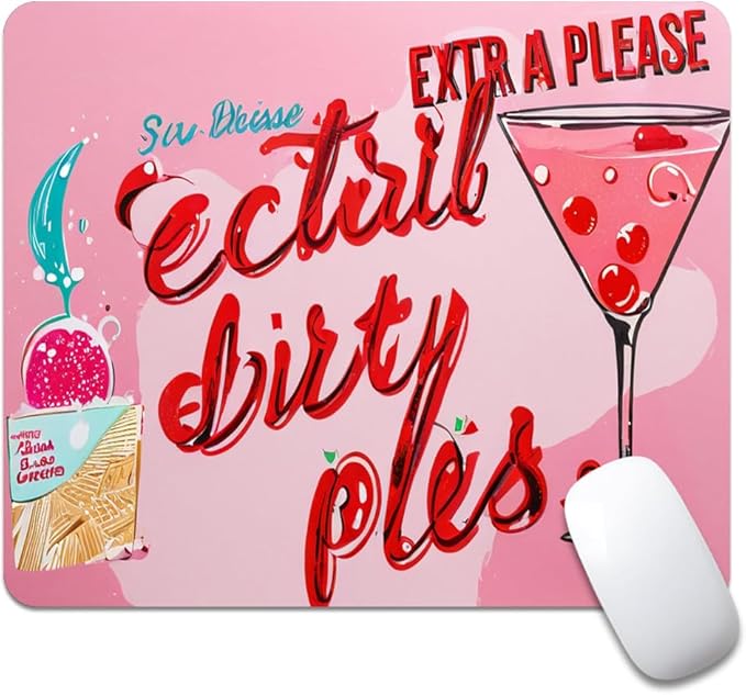 Extra Dirty Please Fun on Weekdays Texture Mouse pad, Square Waterproof and Anti Slip Mouse pad for Office laptops