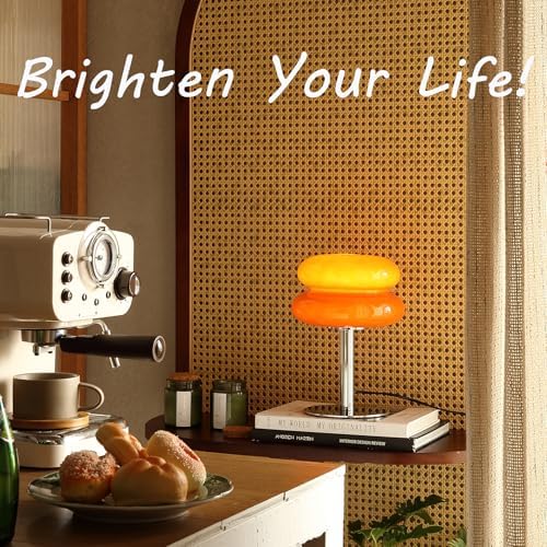 Glivpny Mushroom Lamp Table Lamp, Mid Century Modern Table Lamps(Red) - Image 3